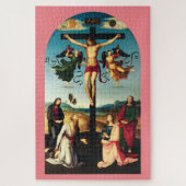 De gekruisigde Christus met de Maagd Maria Legpuzzel (Verticaal)