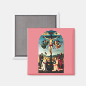 De gekruisigde Christus met de Maagd Maria Magneet (Voorkant / Achterkant)