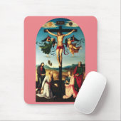 De gekruisigde Christus met de Maagd Maria Muismat (Met muis)