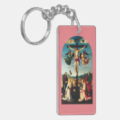 De gekruisigde Christus met de Maagd Maria Sleutelhanger (Voorkant Links)