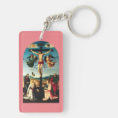De gekruisigde Christus met de Maagd Maria Sleutelhanger (achterkant)