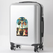 De gekruisigde Christus met de Maagd Maria Sticker (Koffer)