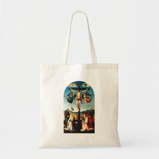De gekruisigde Christus met de Maagd Maria Tote Bag (Voorkant)