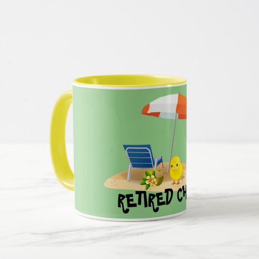 De gekruiste Chick-Beach Scene, Mok (Voorkant links)