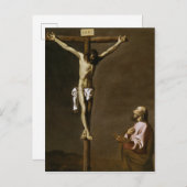 De gekruiste Christus met een schilder Briefkaart (Voorkant / Achterkant)