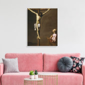 De gekruiste Christus met een schilder Canvas Afdruk (Insitu (Woonkamer))