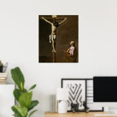 De gekruiste Christus met een schilder Poster (Thuiskantoor)