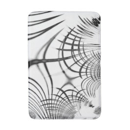 De gekruiste grijze lijnen herinneren ons aan teke badmat