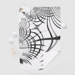 De gekruiste grijze lijnen herinneren ons aan teke golfhanddoek