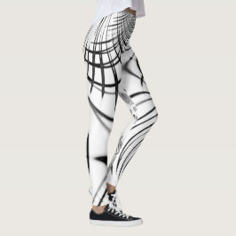 De gekruiste grijze lijnen herinneren ons aan teke leggings