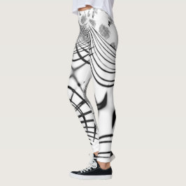 De gekruiste grijze lijnen herinneren ons aan teke leggings