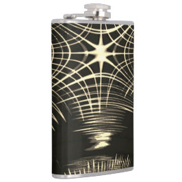 De gekruiste khaki lijnen die in golf worden herha heupfles