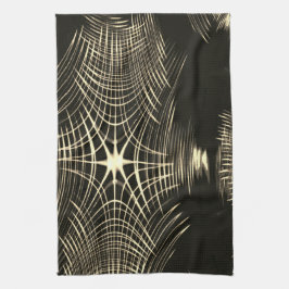 De gekruiste khaki lijnen die in golf worden herha theedoek