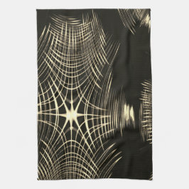 De gekruiste khaki lijnen die in golf worden herha theedoek