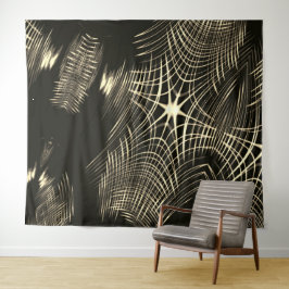 De gekruiste khaki lijnen die in golf worden herha wandkleed