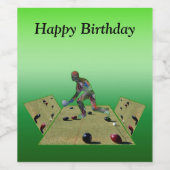 De gekweekte Bowls Happy Birthday Design, Wijn Etiket (Enkel label)