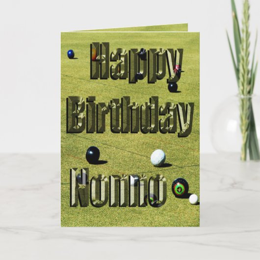 de gekweekte Bowls Nonna Birthday Card; Kaart (Voorkant)