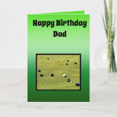 De gekweekte Bowls Theme Fathers Birthday, Kaart (Voorkant)