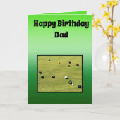 De gekweekte Bowls Theme Fathers Birthday, Kaart (Gele Bloem)