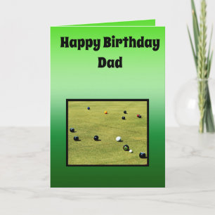 De gekweekte Bowls Theme Fathers Birthday, Kaart