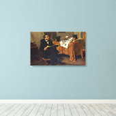 De gekweekte liefhebber van kunst (door Giovanni B Canvas Afdruk (Insitu (Houten vloer))