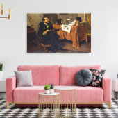 De gekweekte liefhebber van kunst (door Giovanni B Canvas Afdruk (Insitu (Woonkamer))