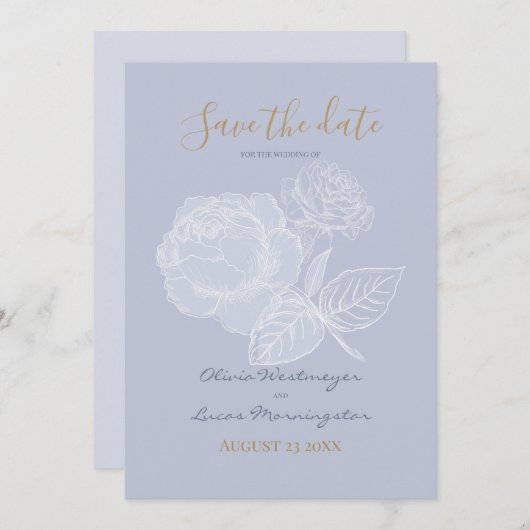 De gelaste Blauwe Waterverf van het Roos bewaart d Kaart (Voorkant / Achterkant)