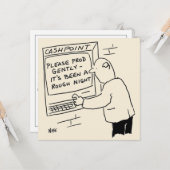 De geldmachine zegt - "Gelieve zacht te proepen" Kaart (Voorkant / Achterkant in situ)