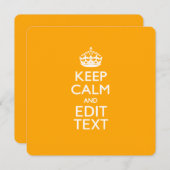 De gele achtergrond van het verkeer houdt kalm en (Voorkant / Achterkant)