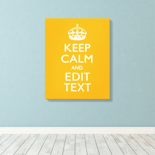 De gele achtergrond van het verkeer houdt kalm en  canvas afdruk (Insitu (Houten vloer))