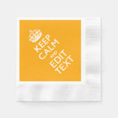 De gele achtergrond van het verkeer houdt kalm en  servetten (Voorkant)