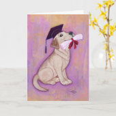 De gele Afstuderen van Labrador Kaart (Gele Bloem)