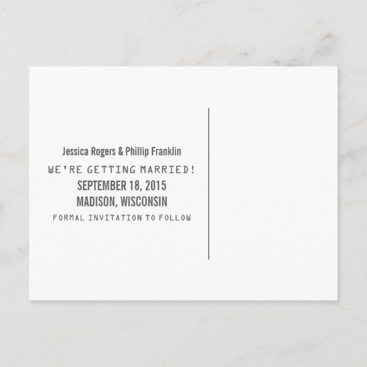 De Gele Binaire Foto van de Code sparen het Briefk Aankondigingskaart (Achterkant)