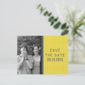 De Gele Binaire Foto van de Code sparen het Briefk Aankondigingskaart (Staand voorkant)