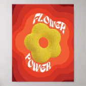 De gele bloem is ontworpen met een uniek breisel poster (Voorkant)