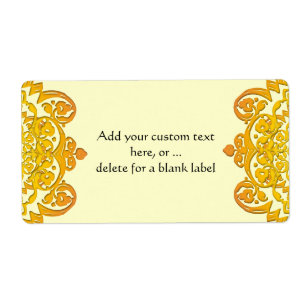 De gele Bloemen Grote Etiketten van de Vintage