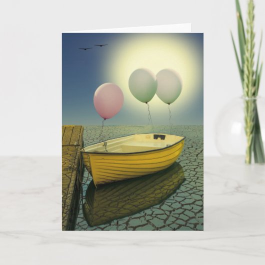 De gele boot kaart (Voorkant)