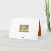 De gele calla lelie dankt u kaardt! bedankkaart (Achterkant)