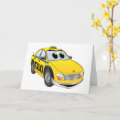 De gele Cartoon van de Cabine van de Taxi Kaart (Gele Bloem)