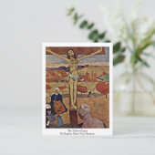 De Gele Christus van Eugene Henri Paul Gauguin Briefkaart (Staand voorkant)