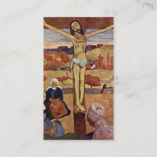 De Gele Christus van Paul Gauguin Visitekaartje (Achterkant)
