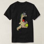De gele dinosaurus van de liefde t-shirt (Design voorkant)