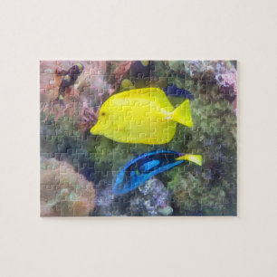De gele en Blauwe Vissen van Tang Legpuzzel