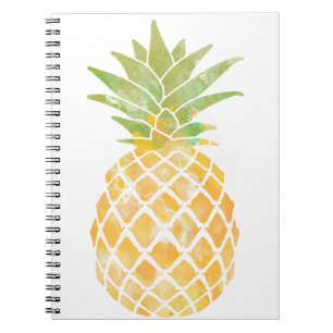 De gele en Groene Stencil van de Ananas van de Notitieboek
