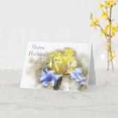 De gele en Iris van de Lavendel Kaart (Gele Bloem)