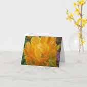 De gele en Oranje Dubbele Bloemblaadjes van de Kaart (Gele Bloem)