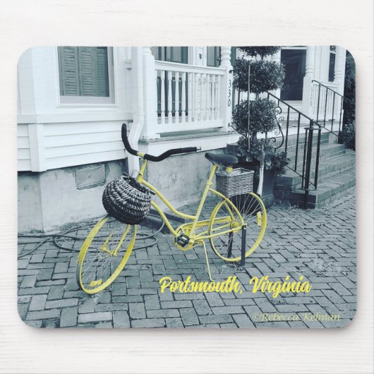 De gele fiets muismat (Voorkant)