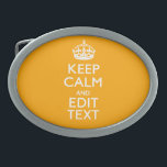 De gele hulpstof van het verkeer houdt kalm en Jou Gesp<br><div class="desc">Uw gepersonaliseerde Keep Calm gezegde op een fijn aangepast gouden kleurstijldecor met een golden accent. Een gepersonaliseerd gezegde van de Stijl van de Kalm van het Levensonderhoud op één van een vriendelijk gift. Een grappige of grillige poging om uw creatieve woorden op twee bewerkbare tekstregels te zetten. Vergeet niet om...</div>