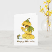 De gele Kaart van de Nota van de Verjaardag van (Gele Bloem)