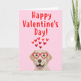 De gele Kaart van de Valentijnsdag van de Labrador